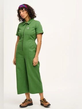 Green Lucy & Yak Ragan cropped jumpsuit